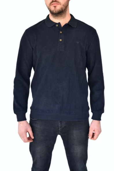 Erkek Büyük Beden Polo Yaka Sweatshirt 2260-BTL BGL-ST02353 - Resim 6