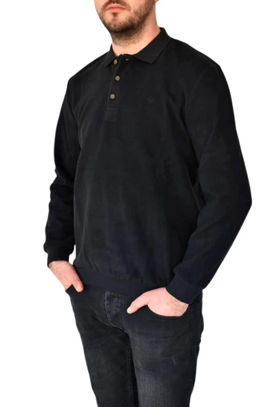 Erkek Büyük Beden Polo Yaka Sweatshirt 2260-BTL BGL-ST02353 - Resim 8