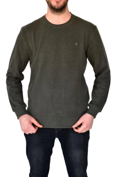 Erkek Büyük Beden Sıfır Yaka Sweatshirt 2268-BTL  BGL-ST02355 - Resim 7