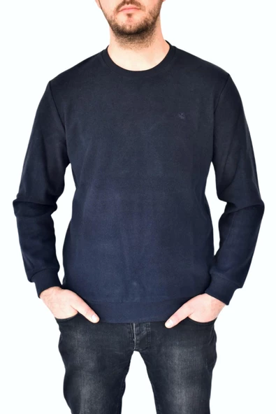 Erkek Büyük Beden Sıfır Yaka Sweatshirt 2268-BTL  BGL-ST02355 - Resim 6