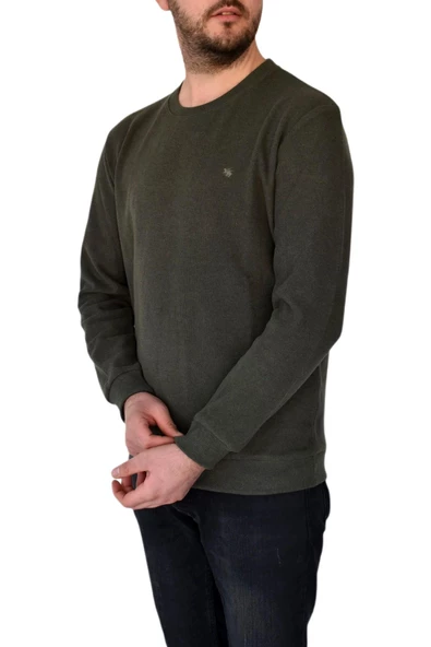 Erkek Büyük Beden Sıfır Yaka Sweatshirt 2268-BTL  BGL-ST02355 - Resim 2