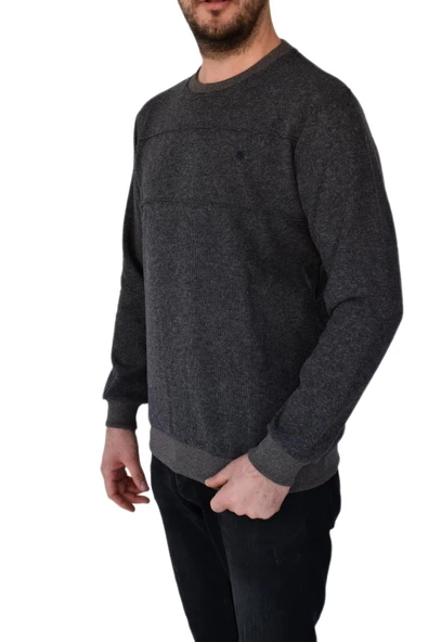 Erkek Büyük Beden Sıfır Yaka Sweatshirt 2245-BTL BGL-ST02357 ürün görseli