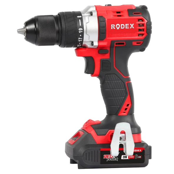 Rodex RPX2330F Kömürsüz Matkap 20 V Çift Akülü Vidalama