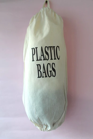 Çift Lastikli  Naturel Keten Plastic Bags Baskılı Poşetlik - 3