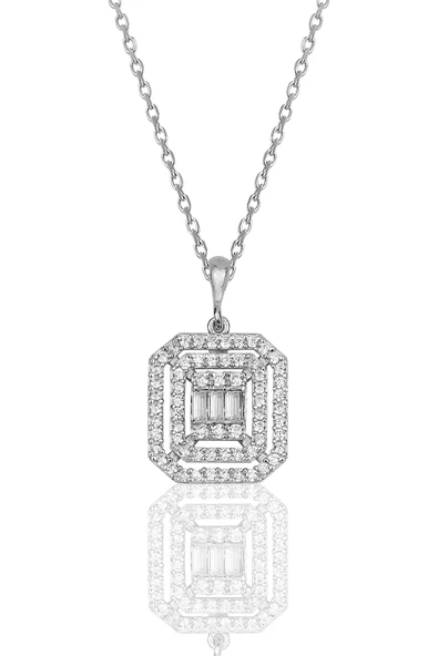 Gümüş Rodyumlu Pırlanta Montürlü Taşlı Baget Üçlü Set SGTL11922RODAJ - Resim 2