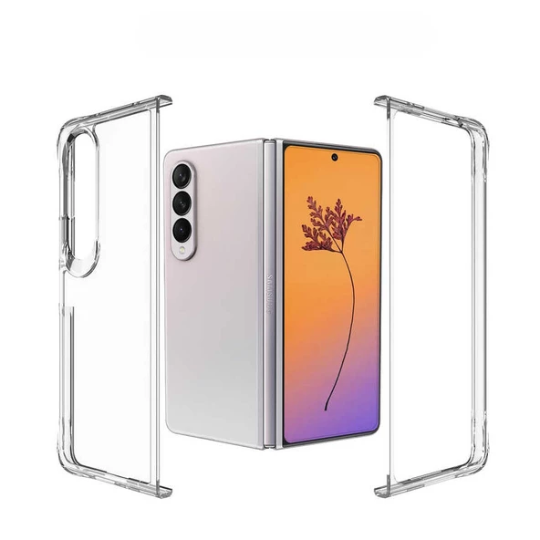 Galaxy Z Fold 4 Kılıf Zore Vonn Şeffaf Sert Silikon Kılıf