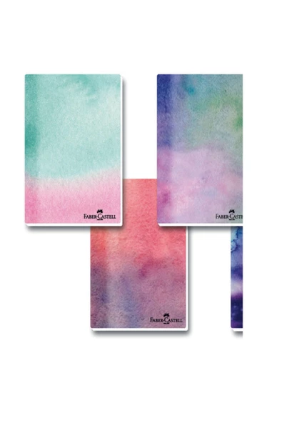 Faber-castell A-5 Not Defteri Watercolors Karton Kapak 4 Lü Set