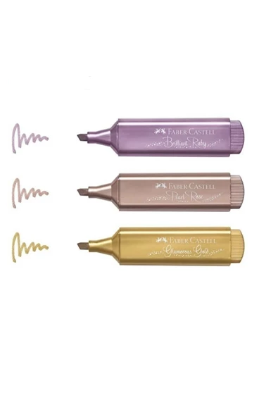 Faber Castell Simli Metalik Işaretleme Kalemi 3 Renk Set 15 46 40