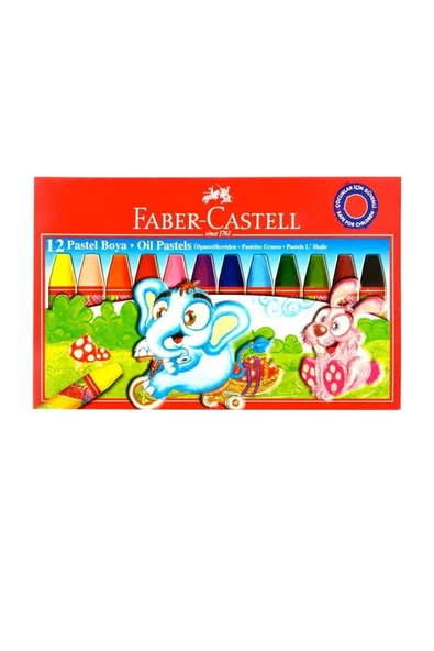 Faber-Castell Karton Kutu Pastel Boya, 12 Renk ürün görseli 1