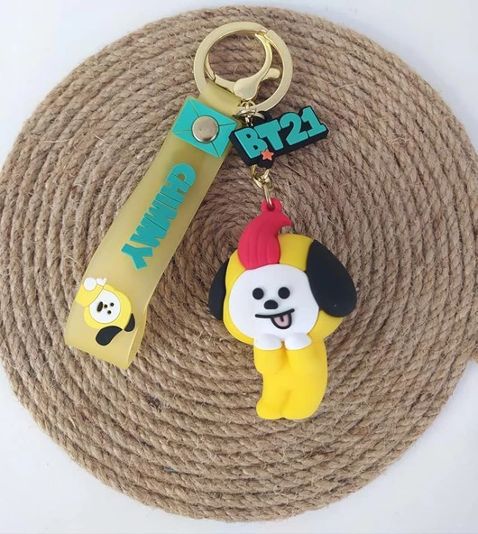 BTS Chimmy Silikon Anahtarlık Çanta Süsü Oyuncak Araba Süsü