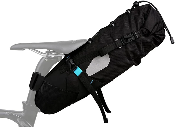 ROSWHEEL Suya Dayanıklı 10L Bisiklet Kuyruk Çantası  - Siyah - 4