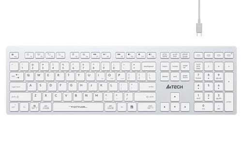 A4 Tech FBX50C Beyaz Bluetooth+2.4G FN-MM-Şarjlı Klavye  Kablosuz Klavye - 4