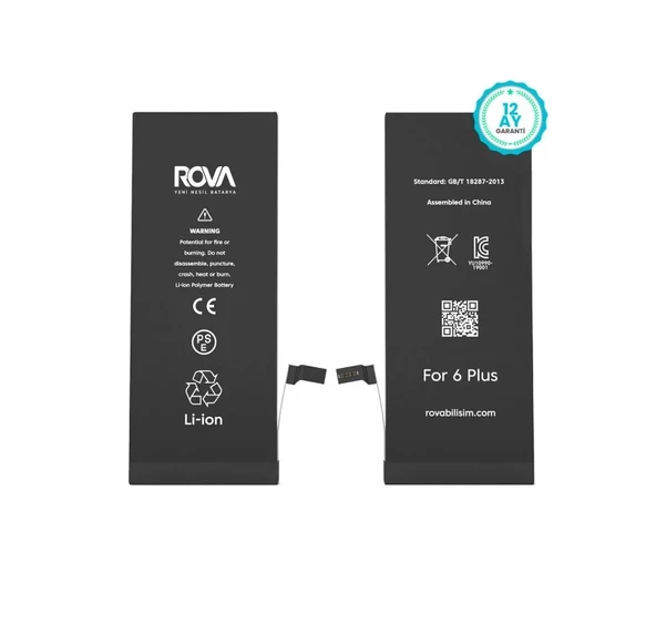 Rova İphone 6 Plus Batarya Pil Güçlendirilmiş 3810mAh 1 Yıl Garantili