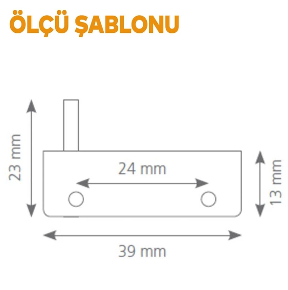 Cam Tutucu Etejer U Tipi Cam Raf Ahşap Menteşesi Nikel - 2