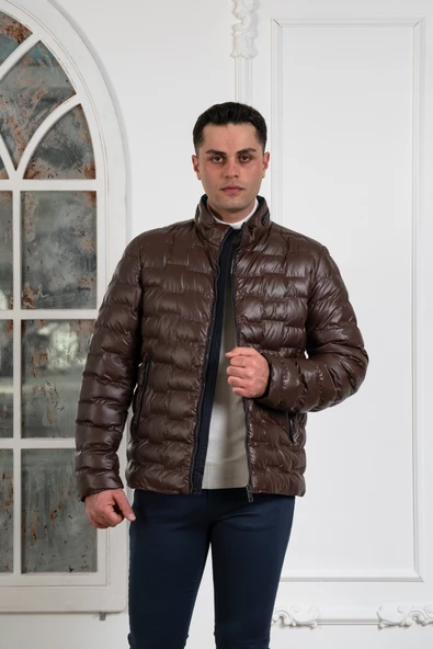 REGULAR FİT DİK YAKA ASTARLI KAPİTONE ERKEK MONT - 2