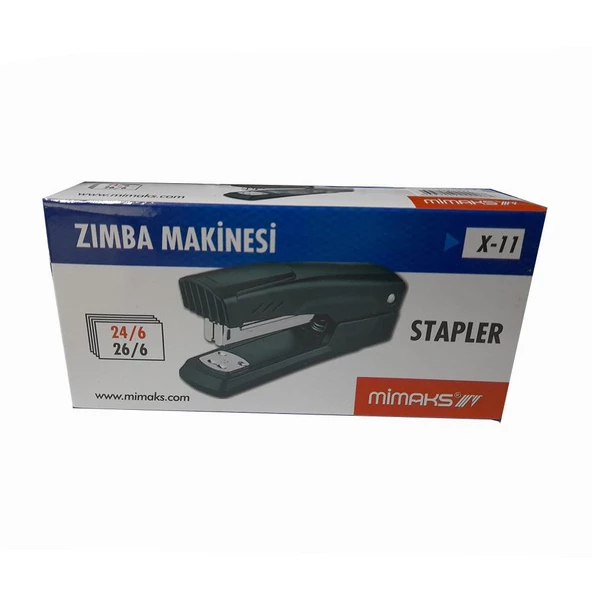 Zımba Makinesi Siyah X-11 24/6 - 26/6 1 Adet Büyük Zımba Makinası Ofis Büro Okul 30-40 Sayfa - 3