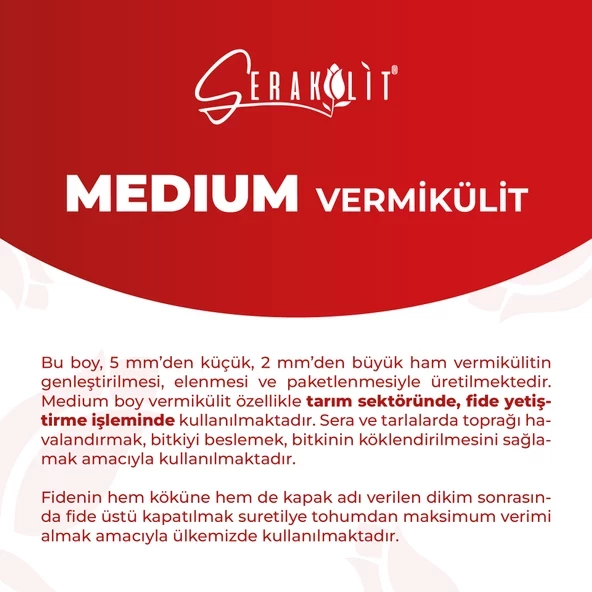 Serakülit Vermikülit - Medium 100 Litre - 4