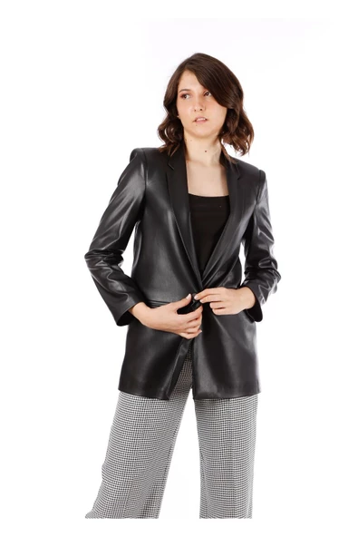 Modatalika Kadın Suni Deri Ceket - 2