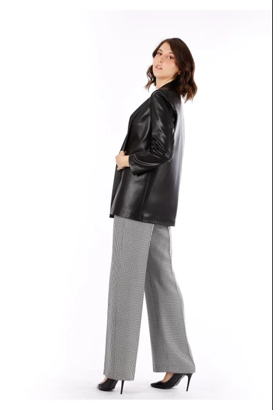 Modatalika Kadın Suni Deri Ceket - 6