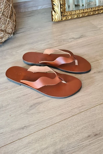 004 4300 Topukla Kadın Hakiki Deri Bodrum Sandalet - 12