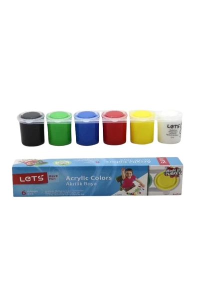 Akrilik Boya Seti Let's Acrylic Colors 6 Lı Set 6x25 Ml Akrilik Boya Seti 1 Paket - 3