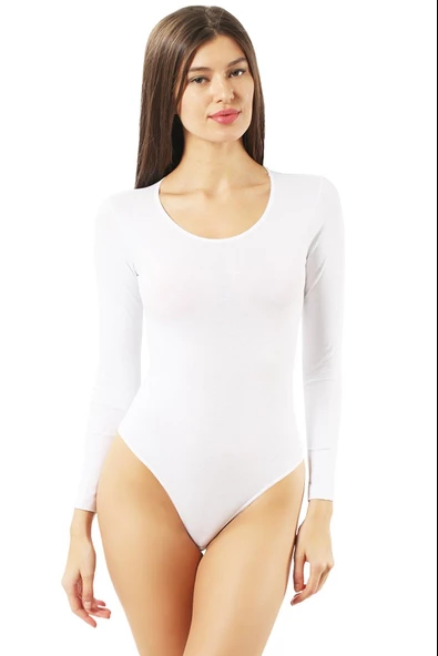 LADON VİSKON PENYE LİKRALI GENİŞ YAKA KANCALI BODY 203 - 2