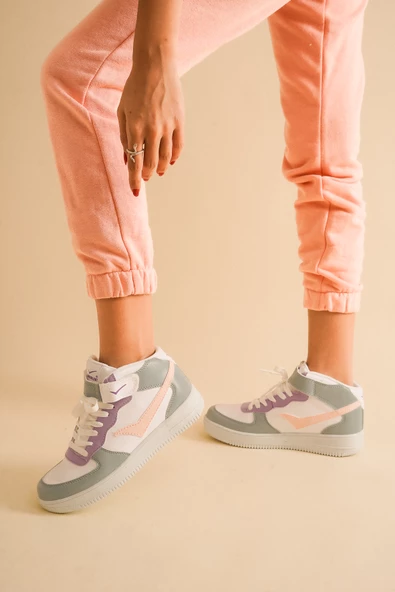 Uzun Bilekli Spor Sneakers Ayakkabı - 2