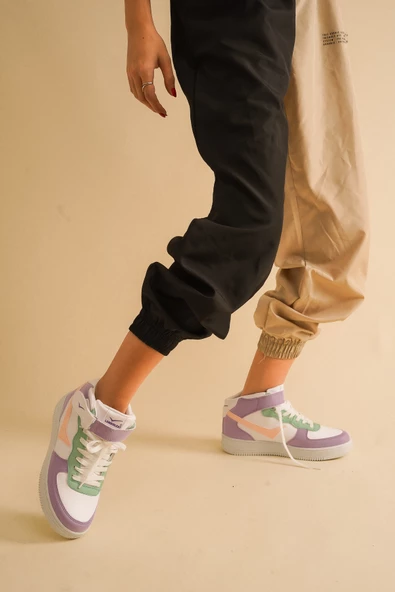 Uzun Bilekli Spor Sneakers Ayakkabı - 7