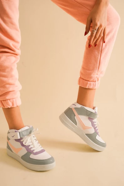 Uzun Bilekli Spor Sneakers Ayakkabı - 3
