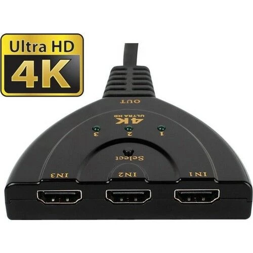 Mobitell 3in1 HDMI To HDMI Switch Pigtail Kablolu 4K Ultra Hd 2160P - 4