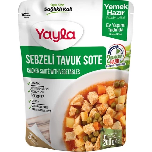 YAYLA SEBZELİ TAVUK SOTE 200GR