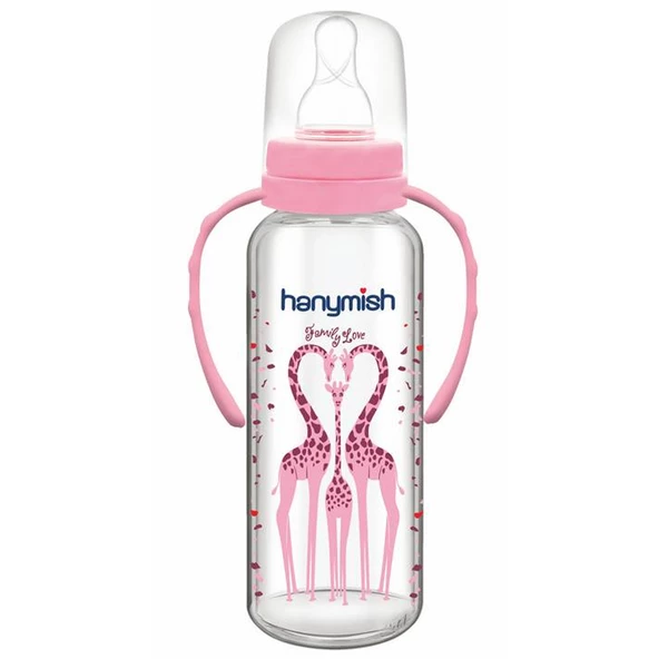 Hanymish 402 Kulplu Cam Biberon 240 ml - 3