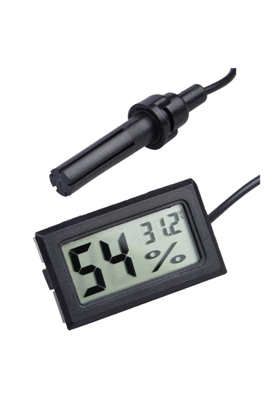 Sıcaklık, Nem Ölçer Problu Termometre Akvaryum Kuluçka Makinasi - Resim 4