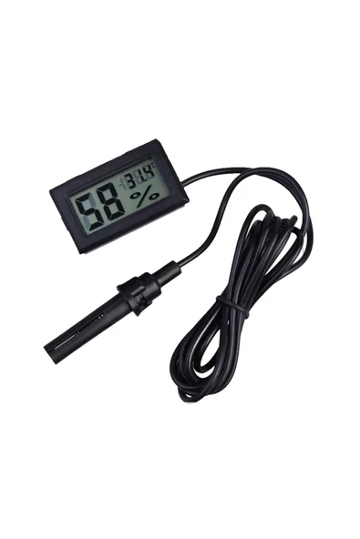 Sıcaklık, Nem Ölçer Problu Termometre Akvaryum Kuluçka Makinasi - Resim 5