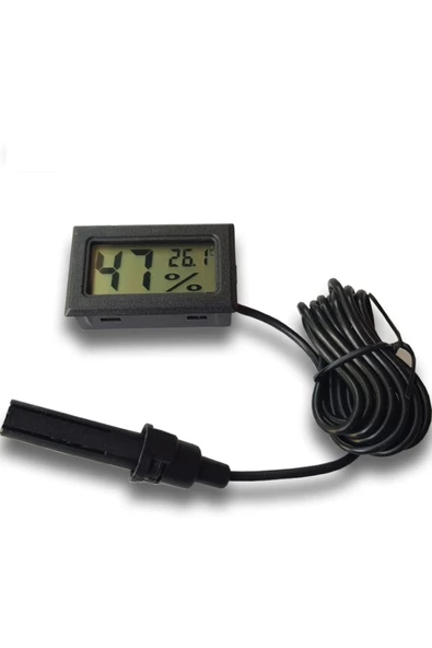 Sıcaklık, Nem Ölçer Problu Termometre Akvaryum Kuluçka Makinasi - Resim 2