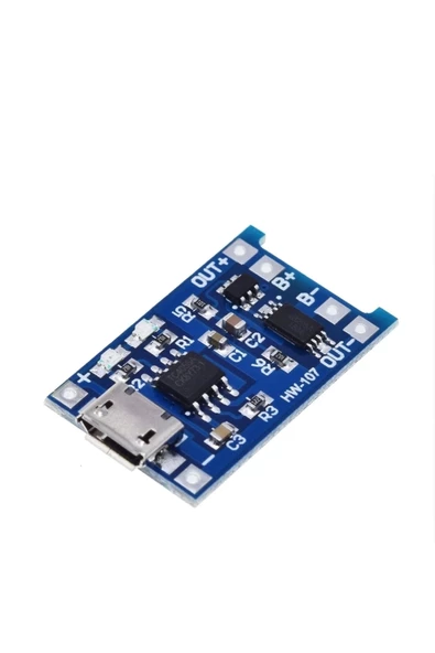 TP4056 Mikro USB Akım korumalı 1A 3,7V Lityum Pil Şarj Devresi