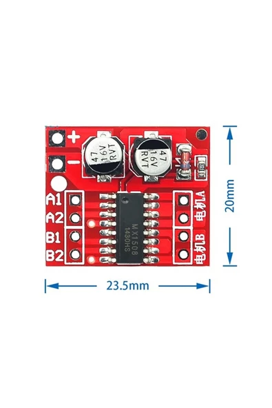 Mini L298N MX1508 İki Kanal DC Motor Sürücü Modül 1.5A - Resim 8