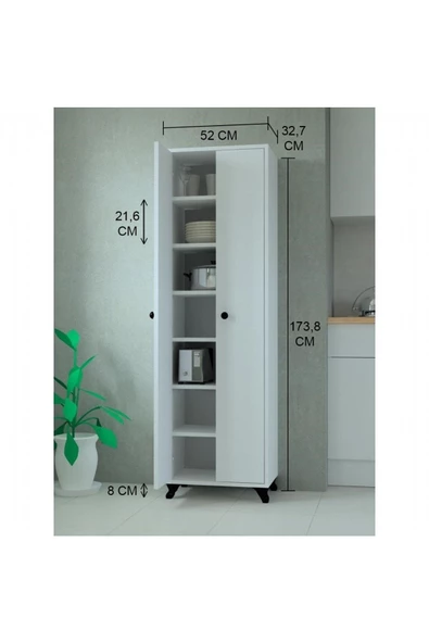 Mobilique Çok Amaçlı Gözde Banyo Dolabı Yedi Raflı - 5