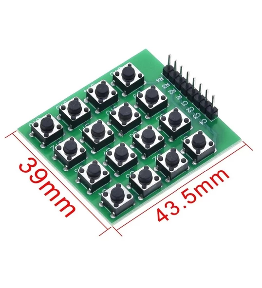 4x4 Matrix 16 Keys 8 Pin Keypad Tuş Takımı - Resim 5