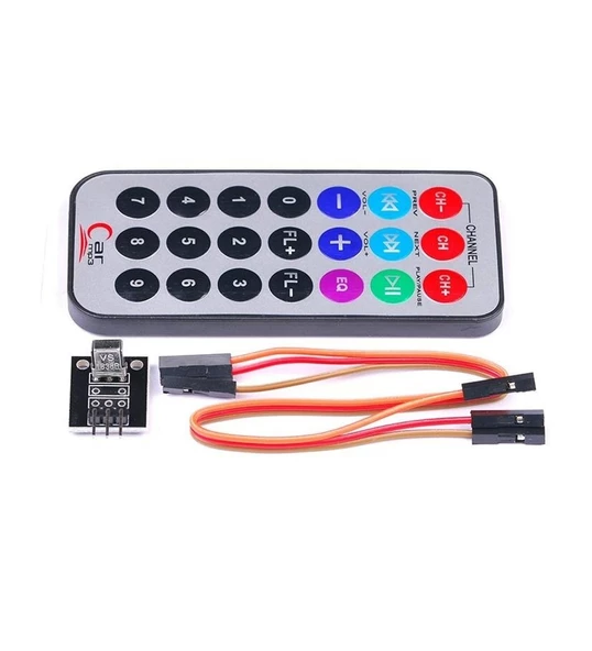 Arduino Kızılötesi IR Alıcı Verici Kumanda Seti Kumanda Kiti - HX1838 - Resim 3