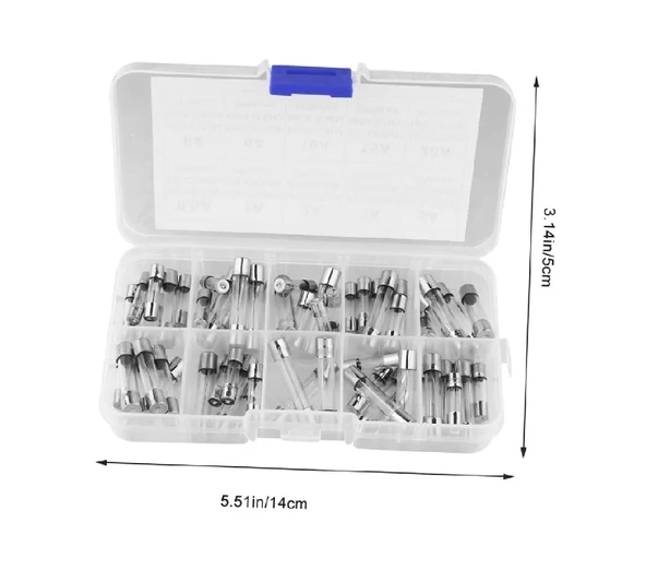 100 Adet 5x20mm Tüp Sigorta - Cam Sigorta Seti - Kutulu - Resim 6