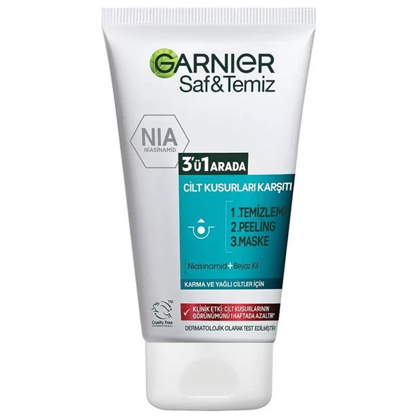 GARNIER SAF VE TEMİZ  3'Ü 1 ARADA 150 ML