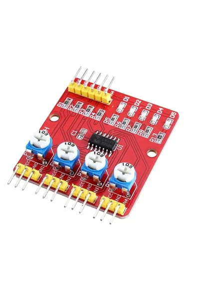 Arduino 4 Kanal Çizgi İzleyen Sensör Seti - 4 Way Tracking Module - Resim 4