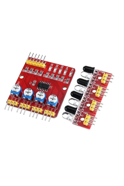 Arduino 4 Kanal Çizgi İzleyen Sensör Seti - 4 Way Tracking Module - Resim 2