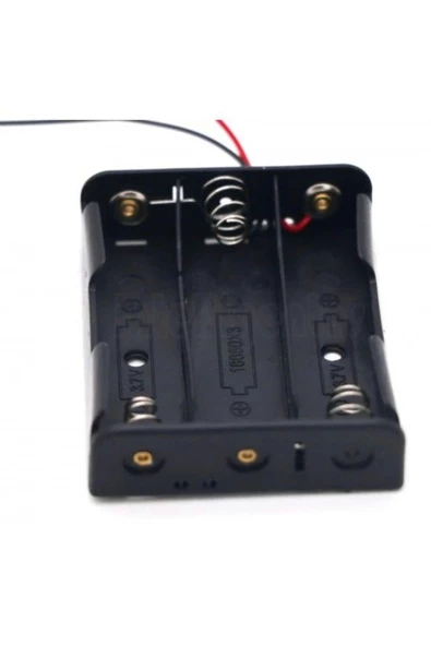 18650 Piller için 3 lü Şarj Yuvası - Pil Yuvası - Seri Bağlı - Resim 2