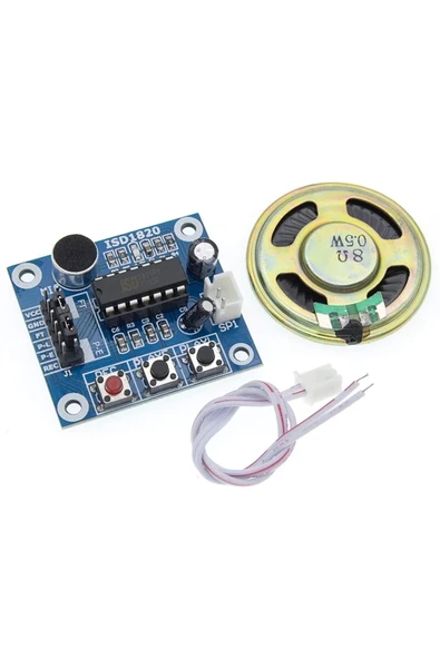 ISD1820-1 SES KAYIT ve ÇALMA MODÜLÜ (Mikrofonlu) + Mini Hoparlör - Resim 2