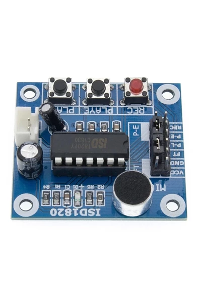 ISD1820-1 SES KAYIT ve ÇALMA MODÜLÜ (Mikrofonlu) + Mini Hoparlör - Resim 3