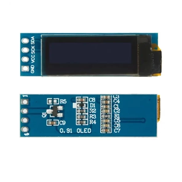 128x32 Oled Lcd Ekran 0.91 Inch - Mavi (Arduino Uyumlu) - Resim 4