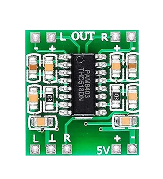 PAM8403 Mini 2x3w Stereo Ses Amfilikatörü D CLASS Amfi Yükseltici - Resim 3
