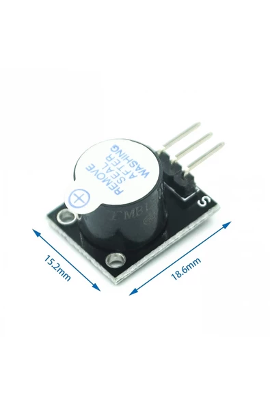 Aktif Buzzer Ses Modülü Arduino 5VDC 30mA 85Dba 10cm - Resim 4